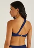 Navy Crinkle One Shoulder Ring Bikini Top - Size 6 Image 3