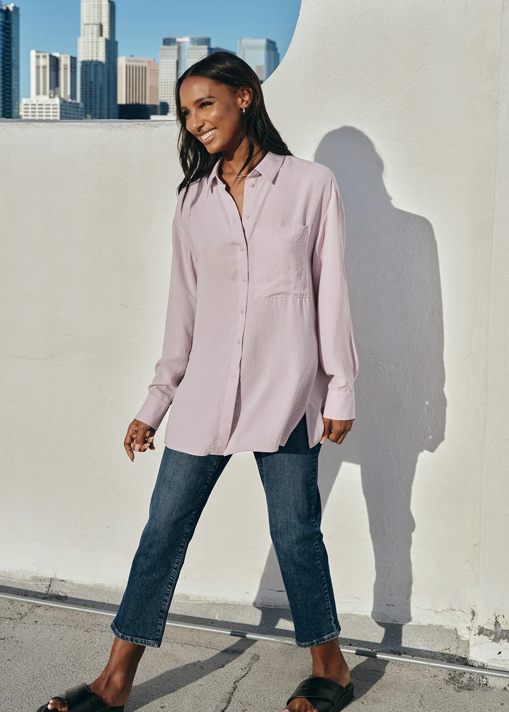 Lilac Longline Shirt - Size 8 Image 3