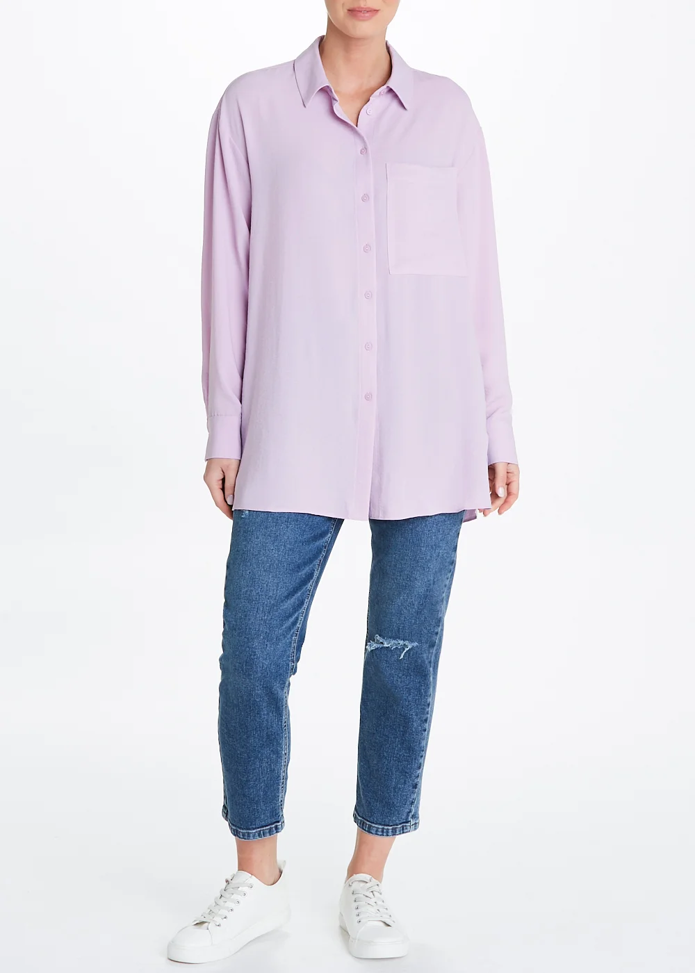 Lilac Longline Shirt - Size 8 Image 2