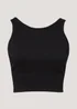 Souluxe Black Ribbed Sports Crop Top - Small Image 5