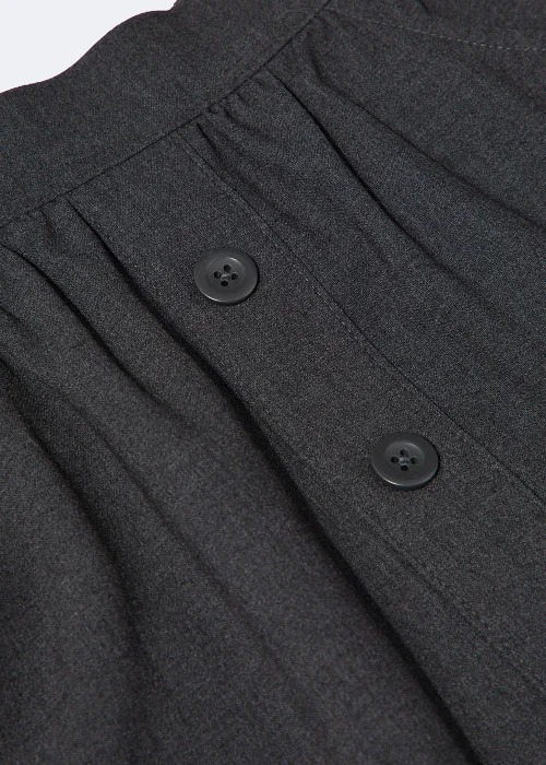 Girls Grey Button Front Elasticated School Skirt (3-13yrs) - 3 Yrs Image 2