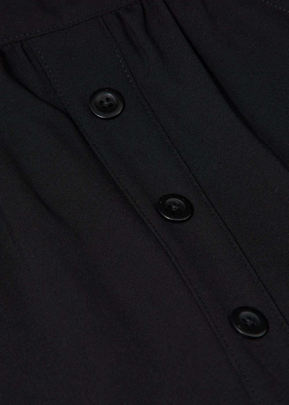 Girls Black Button Front School Skirt (4-13yrs) - 3 Yrs Image 2