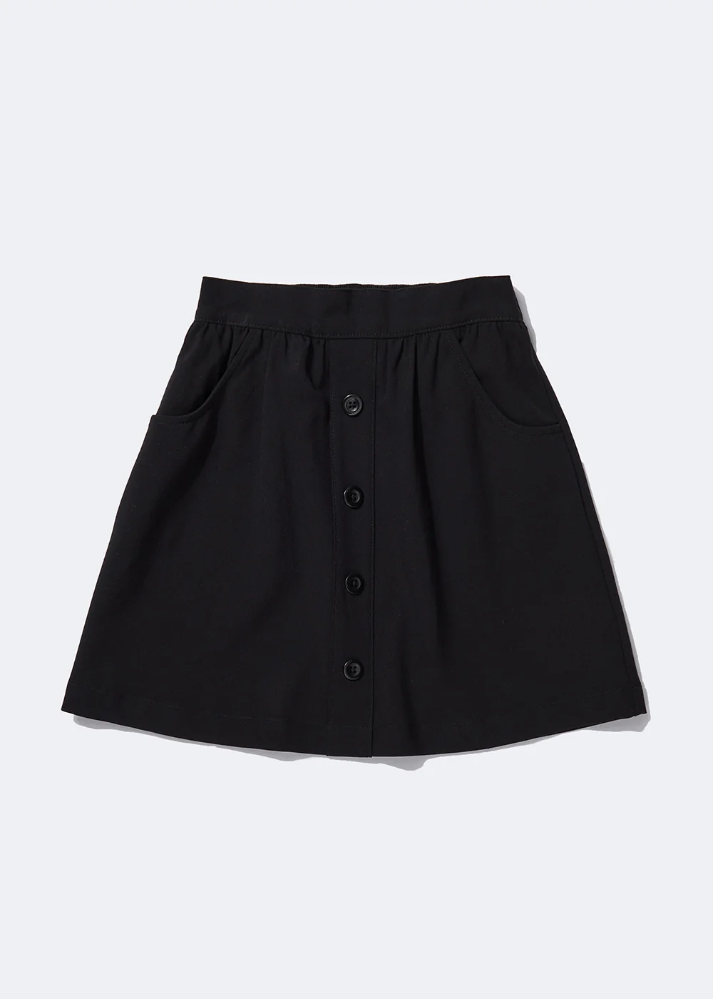 Girls Black Button Front School Skirt (4-13yrs) - 3 Yrs Image 4