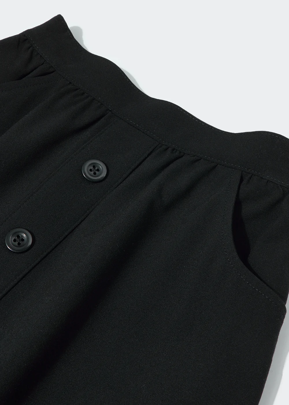 Girls Black Button Front School Skirt (4-13yrs) - 3 Yrs Image 3