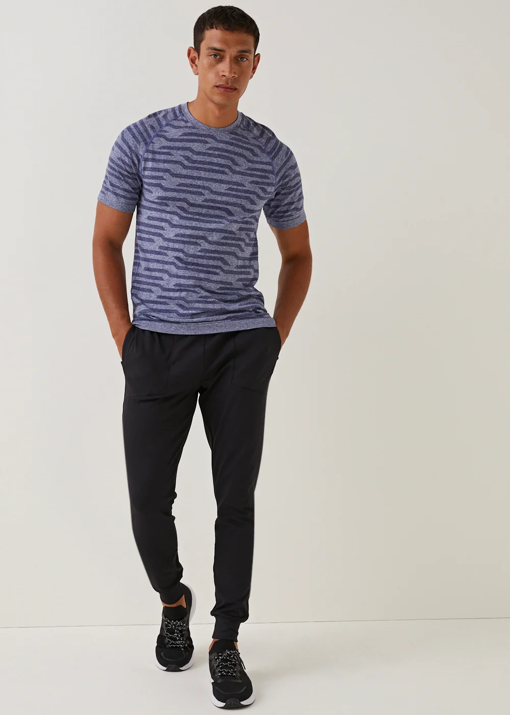 Souluxe Black Sports Joggers - Small Image 1