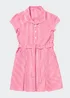 Girls Red Gingham Belted School Dress (3-14yrs) - Age 6 Years Image 1