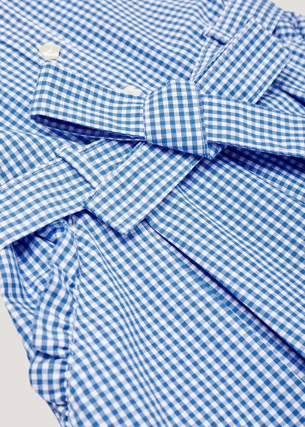 Girls Blue Gingham Belted School Dress (3-14yrs) - Age 3 Years Image 2