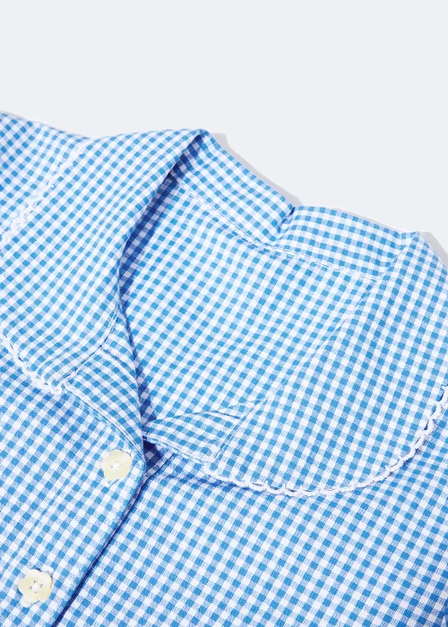 Girls Blue Gingham Belted School Dress (3-14yrs) - Age 3 Years Image 3