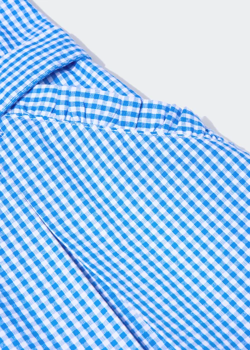 Girls Blue Gingham Belted School Dress (3-14yrs) - Age 3 Years Image 4