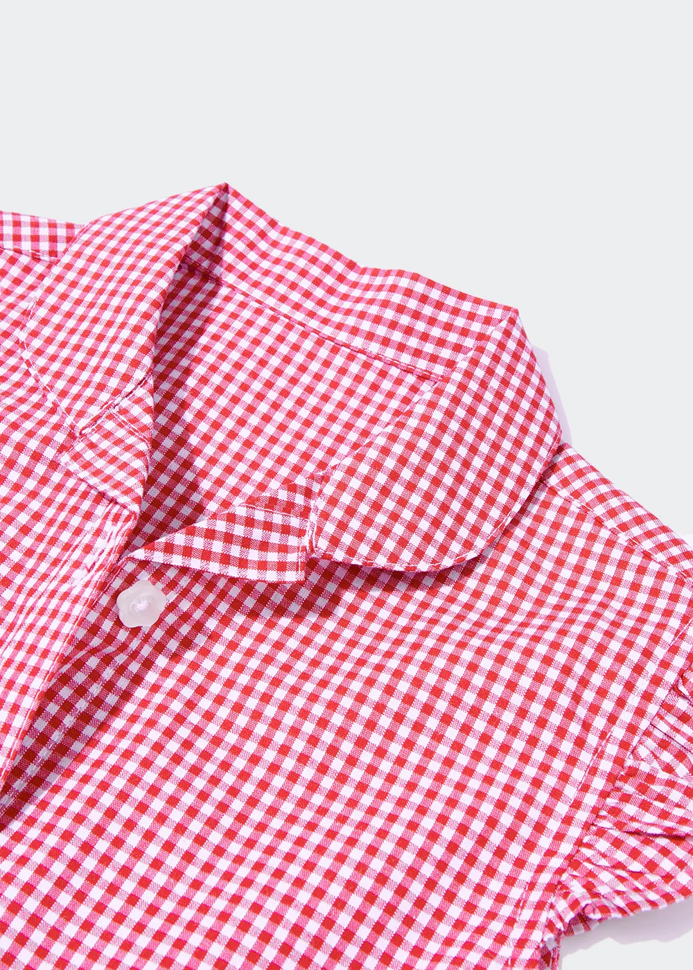Girls Red Gingham Frill Sleeve School Dress (3-14yrs) - 13 Yrs Image 2