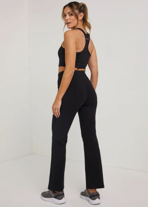 Souluxe Black Bootcut Sports Trousers - S Image 4