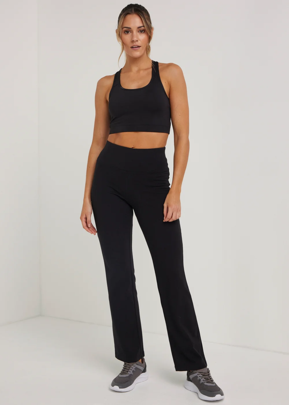 Souluxe Black Bootcut Sports Trousers - S Image 1