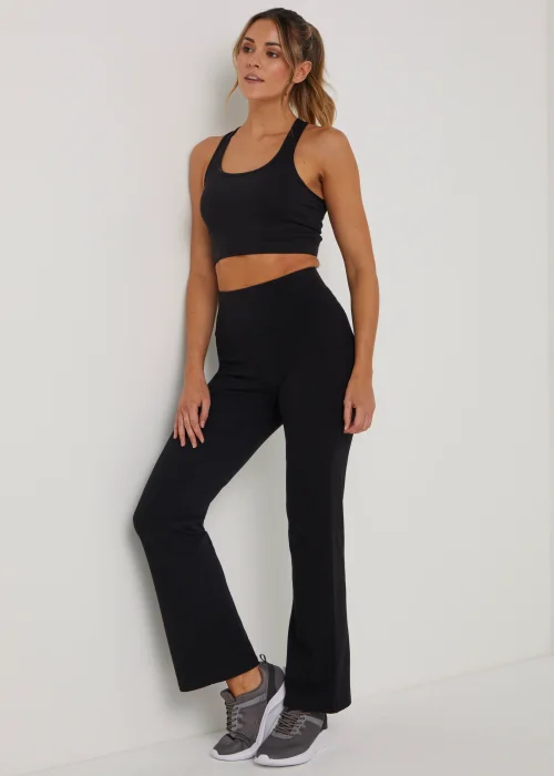 Souluxe Black Bootcut Sports Trousers - S Image 2