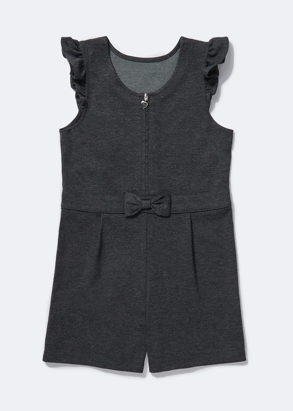 Girls Grey Zip Up School Playsuit (4-13yrs) - 4 Yrs Image 1