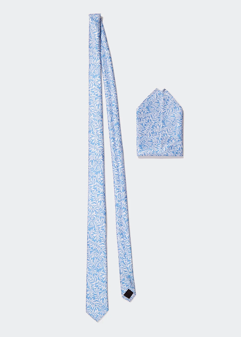 Taylor & Wright Blue Leaf Tie & Pocket Square Set - One Size Image 1