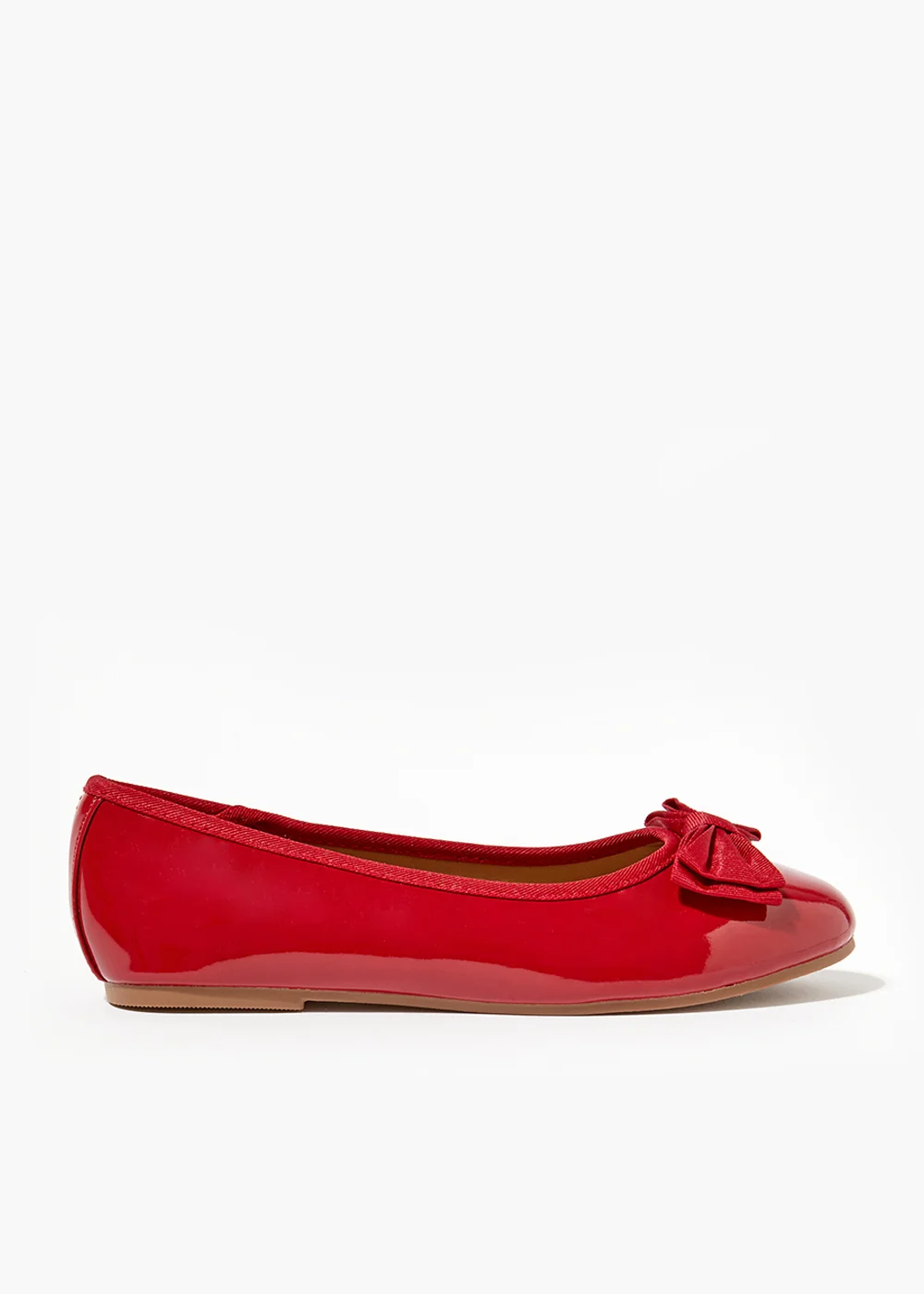 Girls Red Bow Ballet Flats (Younger 10-Older 5) - Size 3 Image 1