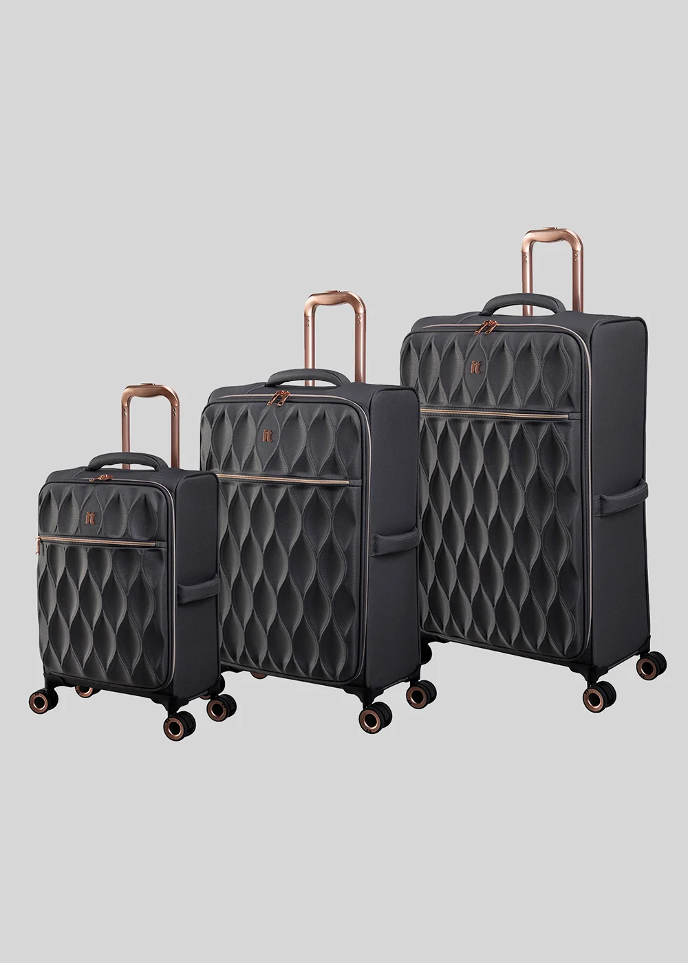 IT Luggage Enliven Charcoal Suitcase - Cabin Image 1