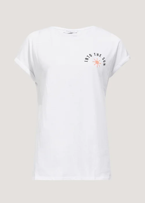 White Slogan T-Shirt - Small Image 4