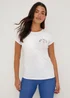 White Slogan T-Shirt - Small Image 1