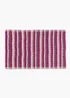 Pink Stripe Chenille Bath Mat (50cm x 80cm) Image 1