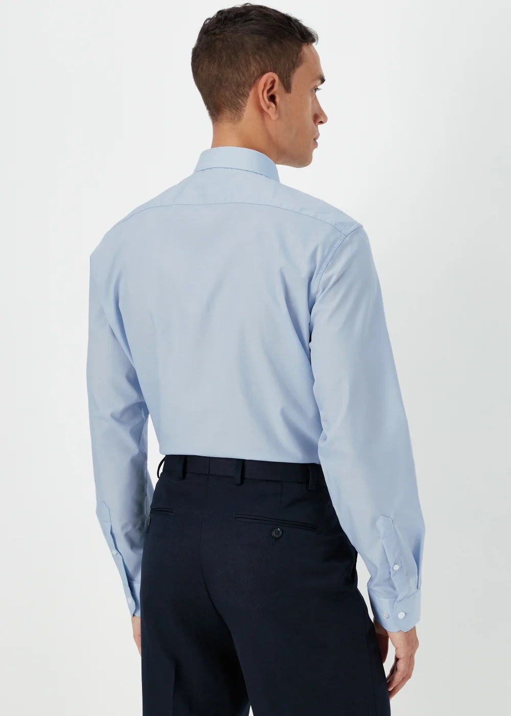 Taylor & Wright Blue Easy Care Regular Fit Short Sleeve Shirt - 14.5 Collar Image 2
