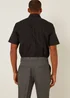 Taylor & Wright Black Easy Care Regular Fit Short Sleeve Shirt - 14.5 Collar Image 2
