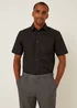 Taylor & Wright Black Easy Care Regular Fit Short Sleeve Shirt - 14.5 Collar Image 1