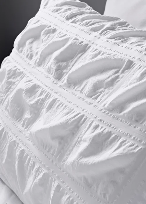 White Seersucker Duvet Cover - Double Image 2