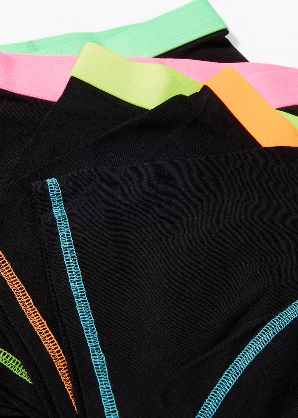Boys 5 Pack Black Neon Trunks (2-16yrs) - 2-3 Yrs Image 2