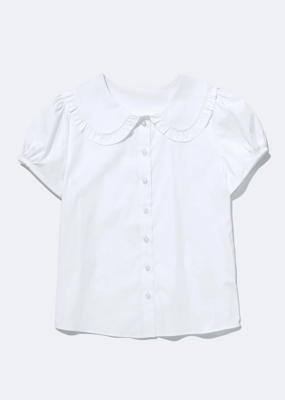 Girls White Frill Collar School Blouse (8-16yrs) - 8 Yrs Image 1