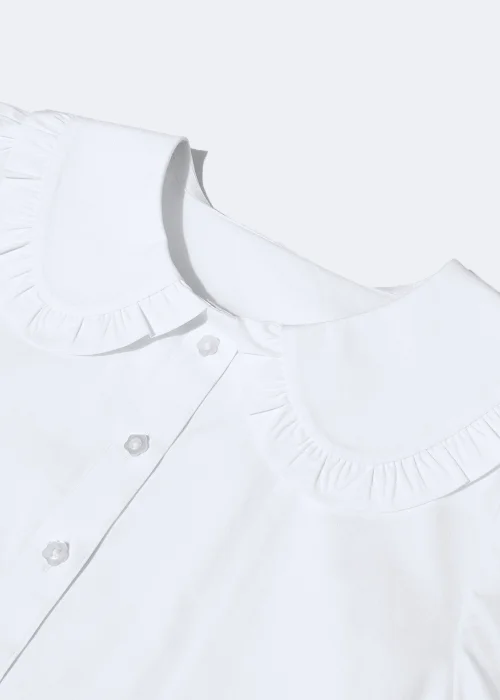 Girls White Frill Collar School Blouse (8-16yrs) - 8 Yrs Image 2