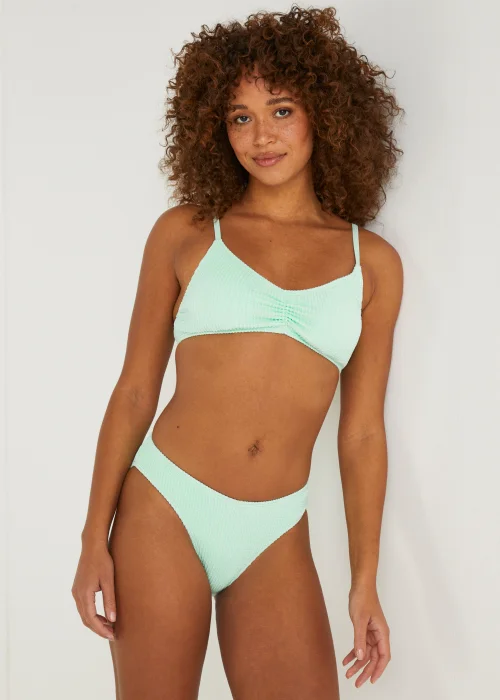 Mint V-Front Crinkle Bikini Bottoms - 6 Image 1