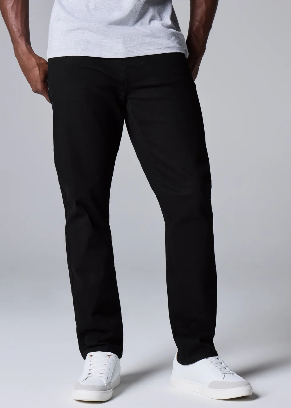Black Stretch Slim Fit Jeans - 36 S Image 3