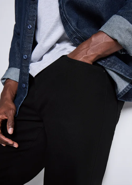 Black Stretch Slim Fit Jeans - 36 S Image 4