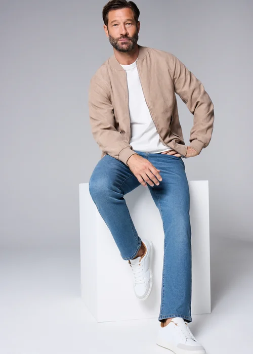 Mid Wash Stretch Slim Fit Jeans - 30 R Image 2