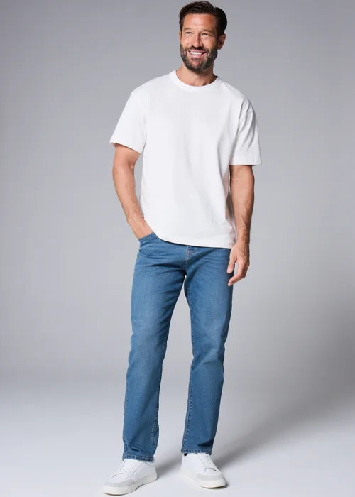 Mid Wash Stretch Slim Fit Jeans - 30 R Image 1