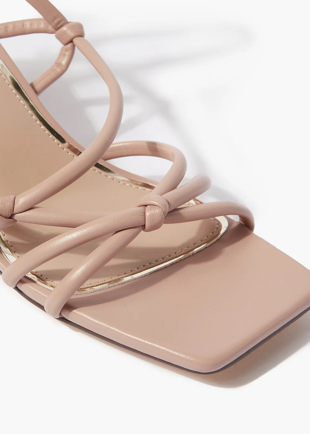 Head Over Heels Nude Knotted Block Heels - Size 3 Image 2