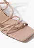 Head Over Heels Nude Knotted Block Heels - Size 3 Image 2
