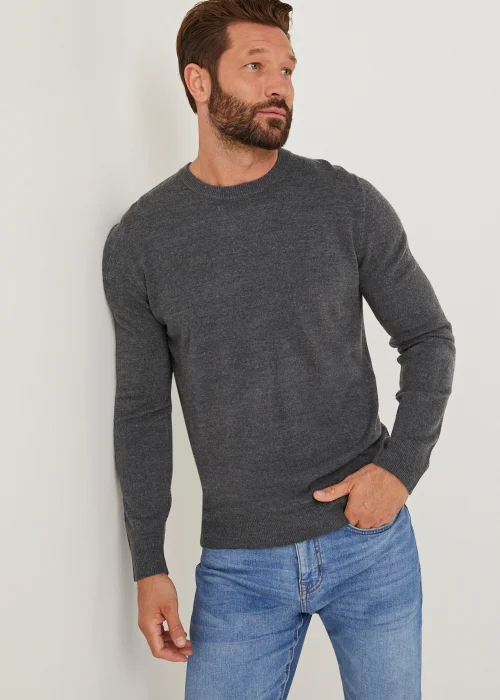 Charcoal Soft Touch Crew Neck Jumper - Extra small Image 1