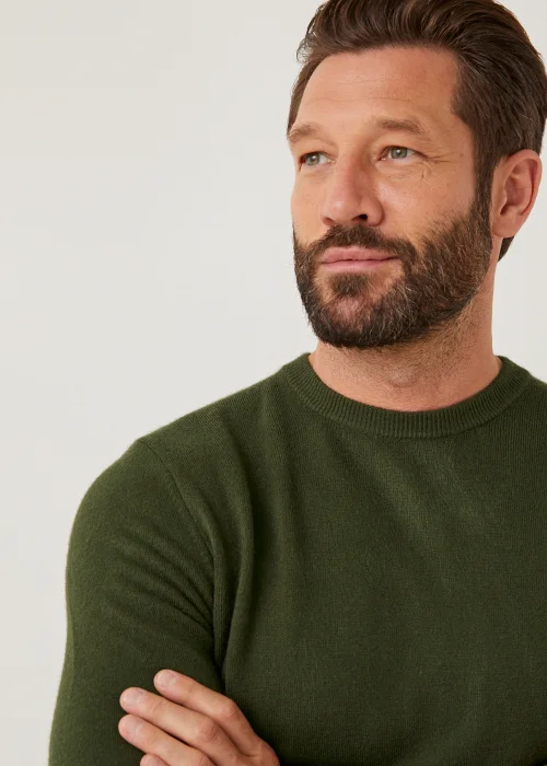 Green Soft Touch Crew Neck Jumper - Small Image 3
