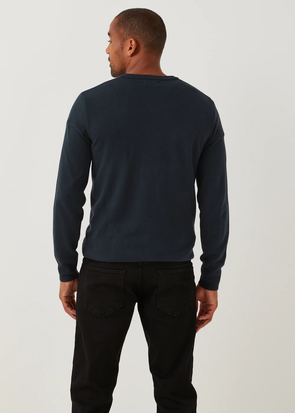 Navy Soft Touch V-Neck Jumper - Small Image 2
