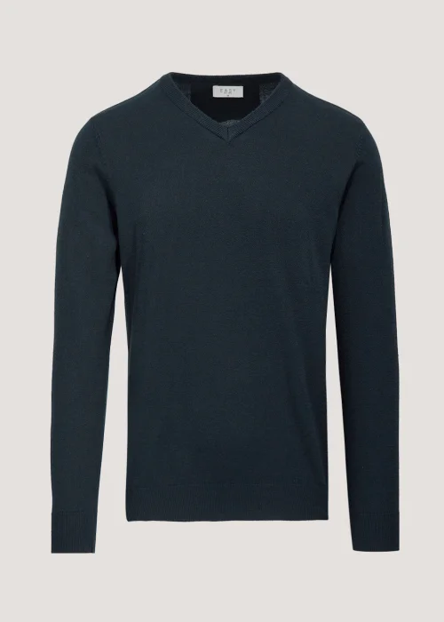 Navy Soft Touch V-Neck Jumper - Small Image 5