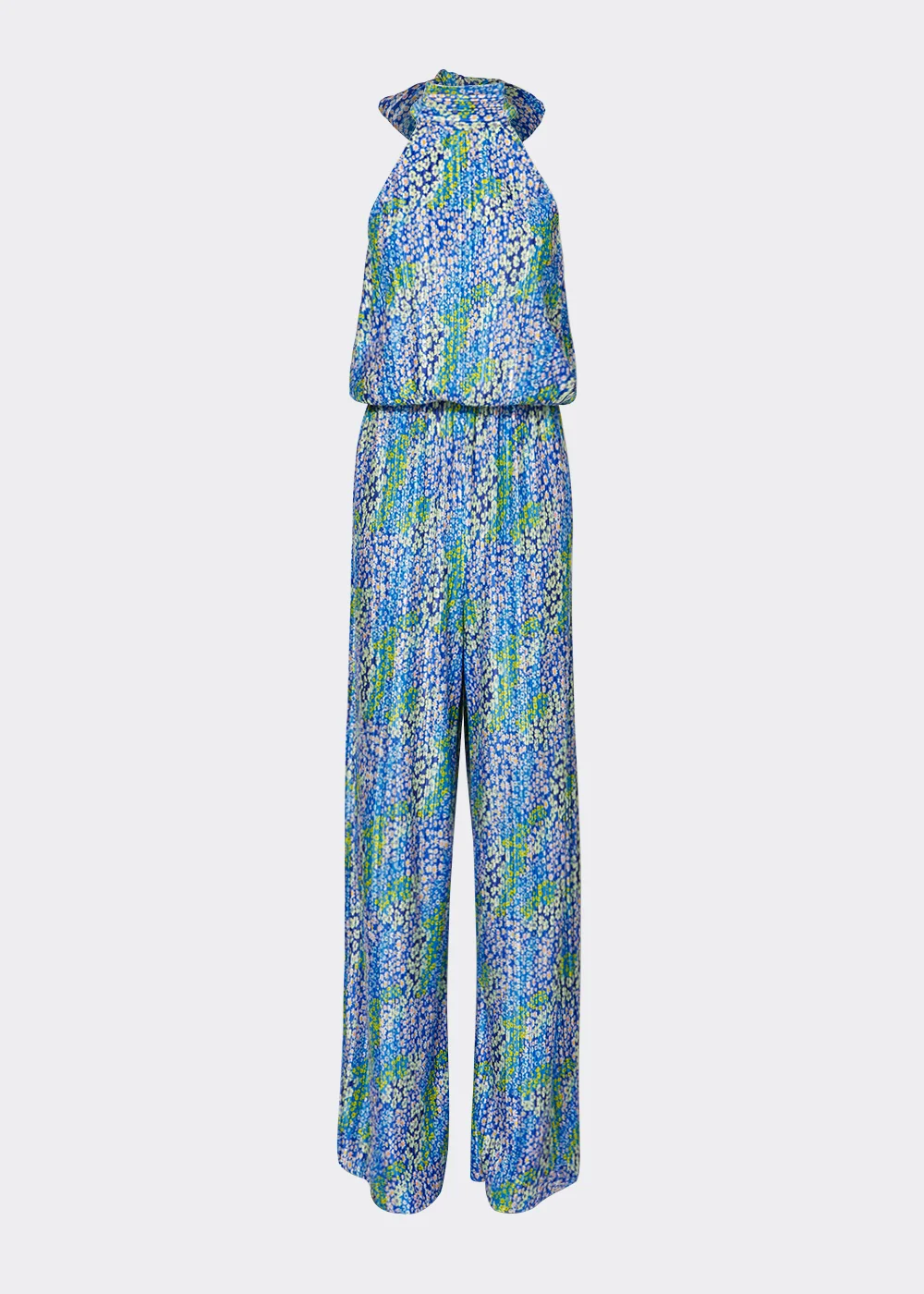Be Beau Print Plisse Halter Neck Jumpsuit - 6 Image 2