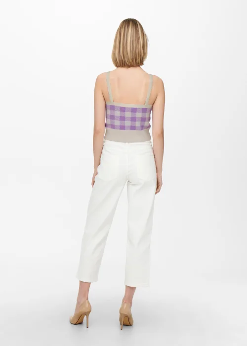 JDY Lilac Jacquard Vest Top - S - UK 8 Image 2