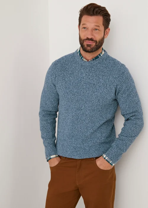 Lincoln Blue 7 Gauge Knit Jumper - Small Image 1