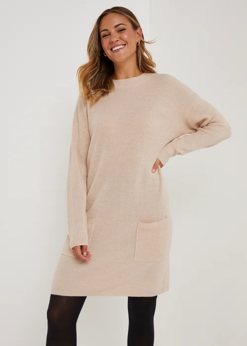 Oatmeal Super Soft Tunic Dress - 8 Image 1