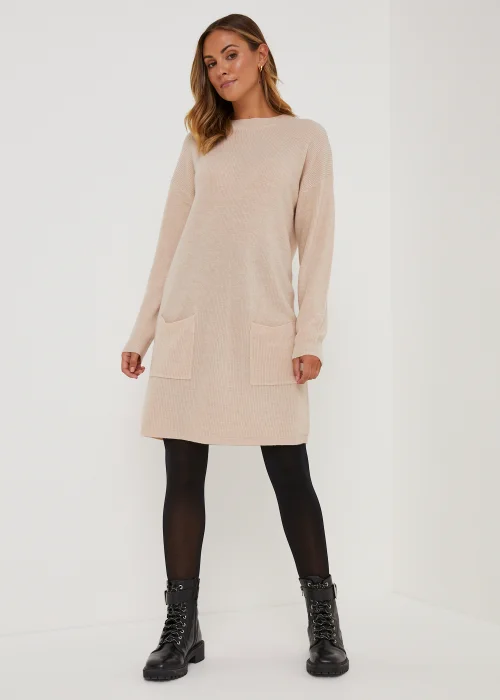 Oatmeal Super Soft Tunic Dress - 8 Image 3