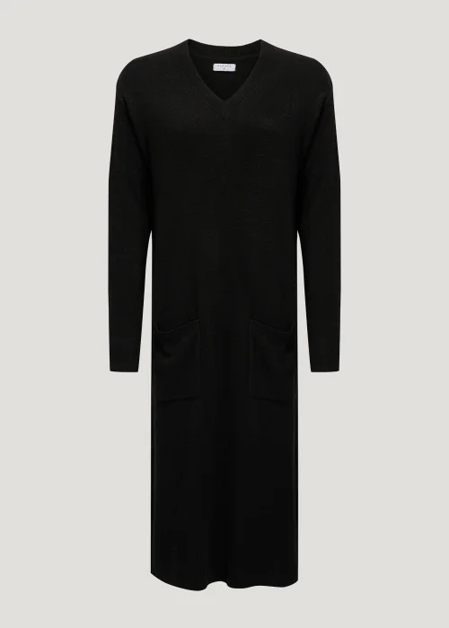Black Super Soft V-Neck Dress - 8 Image 1