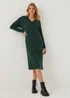 Green Super Soft V-Neck Dress - 8 Image 1