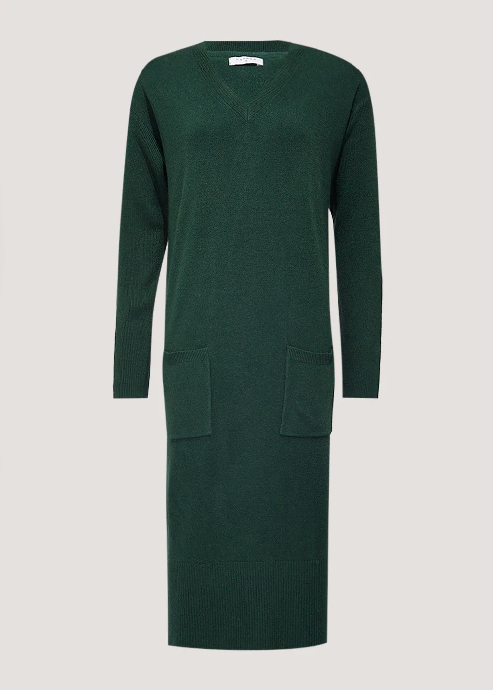 Green Super Soft V-Neck Dress - 8 Image 2